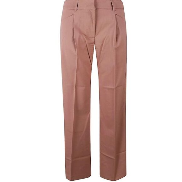 THE ANDAMANE Pleated Wide-Leg Trousers Women TNW050DARK FARD Pants - Picture 1 of 2